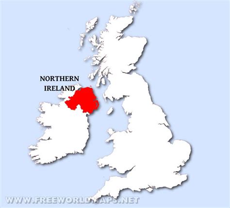 northern ireland map uk.